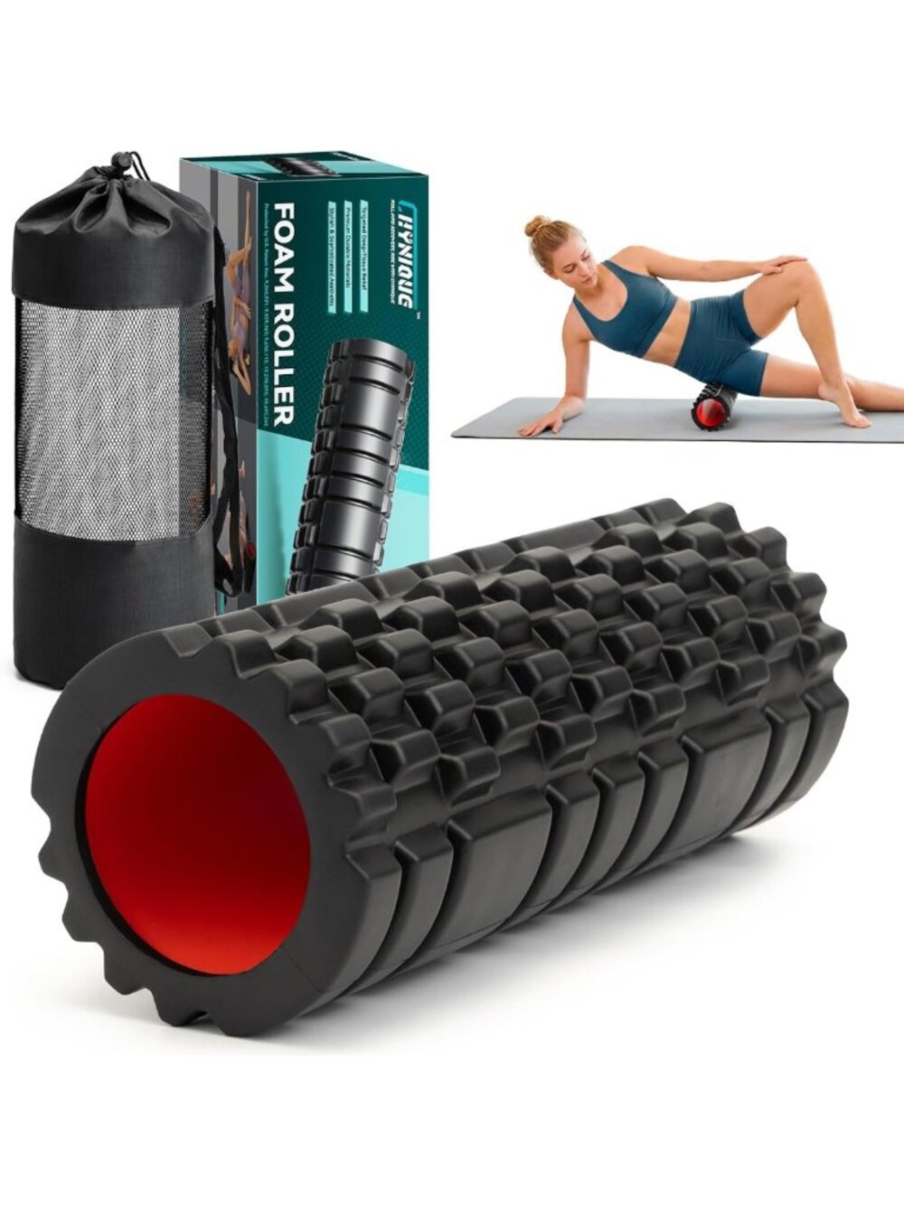 High-Density Foam Roller for Deep Tissue Massage & Muscle Recovery - Fitness